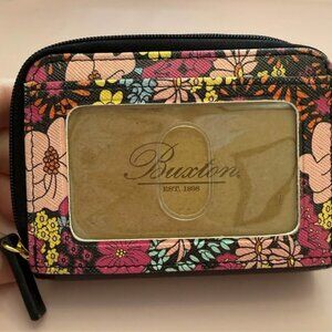 NEW!! Buxton Floral/Black Wallet